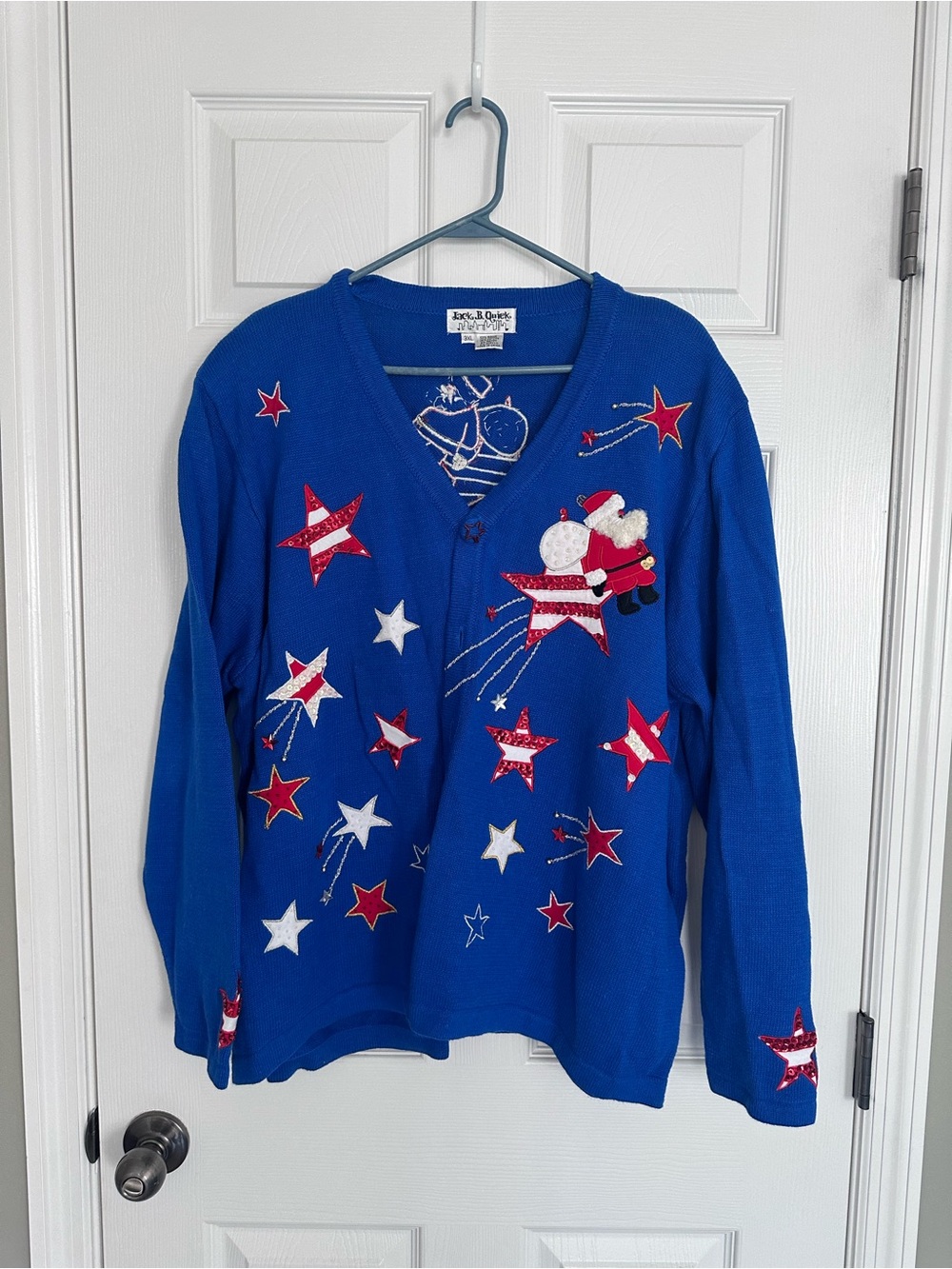 Patriotic Christmas Holiday Cardigan Sweater